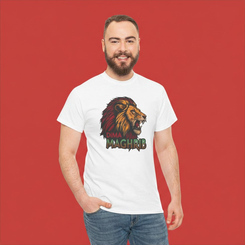 Dima Maghrib Lion Tee - White | World Cup 2026