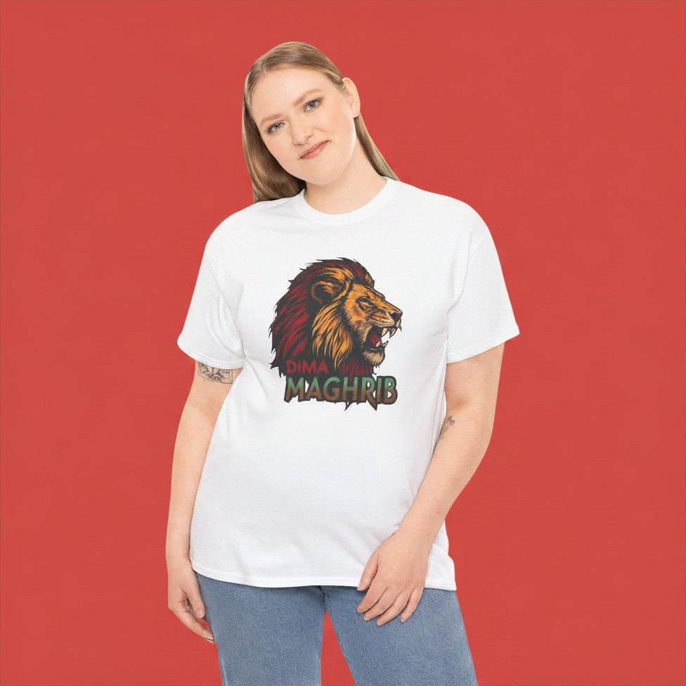Dima Maghrib Lion Tee - White | World Cup 2026