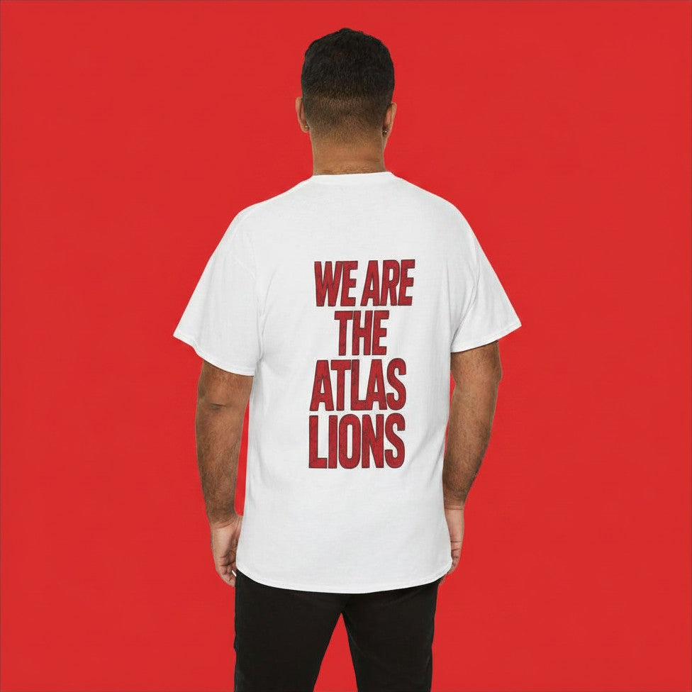Dima Maghrib Lion Tee - White | World Cup 2026